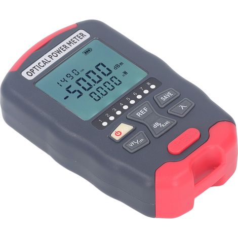 Testeur de fibre optique 20KM, localisateur visuel de défauts VFL lumière rouge, wattmètre optique -50 à +26dBm, mesureur de puissance réseau LED, outil de test câble avec lampe rouge (1/5)