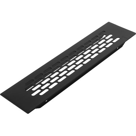 Itar – Grille d'aération VMC aluminium noir – Encastrement 219 x 42 mm – Longueur 245 mm – Hauteur 60 mm – Profondeur 15 mm