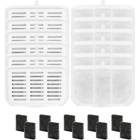 Lot de 22 filtres pour Petkit Max3 Pet Water Fountain, Le Charbon Actif Haute densité Peut filtrer Les odeurs et Les impuretés dans l'eau (12 filtres + 10 éponges) (1/5)