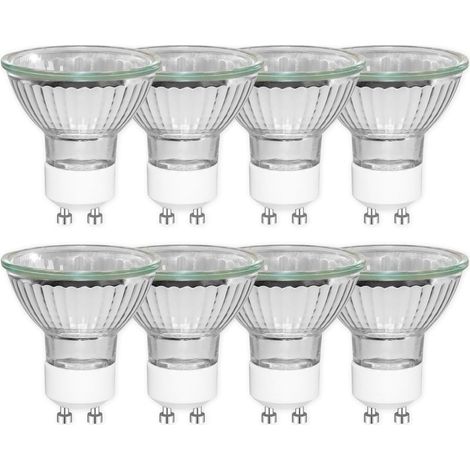 GU10 35W Halogenlampe, 8er-Pack, dimmbar, warmweiß 2800K, MR16-Spot, 45° Abstrahlwinkel, für den Innenbereich (1/5)