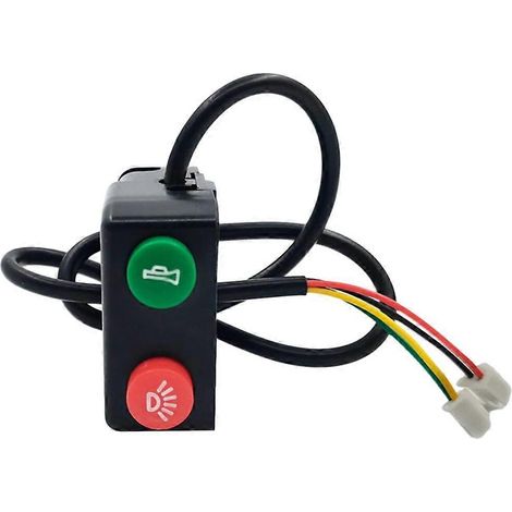 Interrupteur de guidon pour vélo électrique, phare, klaxon, accélérateur, bouton marche/arrêt 12 V pour quads, scooters et vélos électriques. Accessoires (1/5)