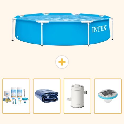 Intex Piscine Tubulaire Ronde - 244x51 cm - 5-pièces S54 (1/5)
