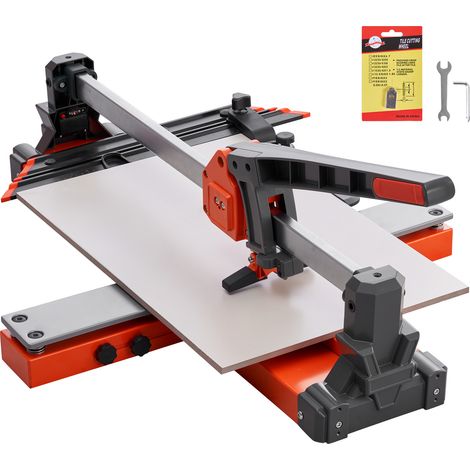 Mophorn Cortadora manual de azulejos de 600 mm con base de resorte y guía de alineación. Incluye 2 discos de corte de 8 y 22 mm, compatible con espesores de 5,08 a 15,24 mm