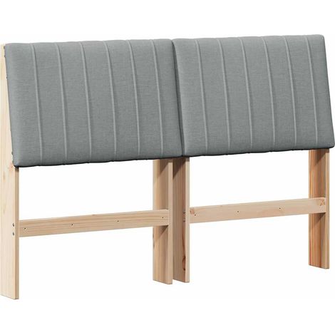 Maison Exclusive - Cabecero tapizado Gris Claro 140 cm Madera de