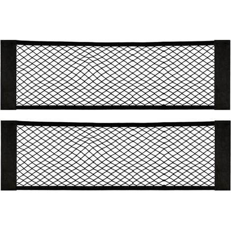 [2 Pack] Filet Coffre Voiture, Filet de Rangement de Coffre, en Nylon, Grande Taille 80 x 25 cm, Bouteilles, épicerie, Rangement Ajouter sur Les organisateurs pour Le Camion de Voiture (1/5)
