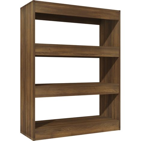 Maison Exclusive - Bücherregal/Raumteiler Braun Eichen-Optik 80x3