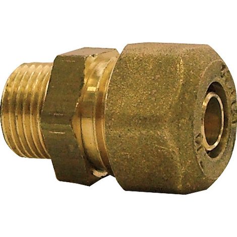 Raccord union à compression droit mâle D12x1,1-15x21 pour tubes PER ou PB - Réf. 9400104 (1/5)