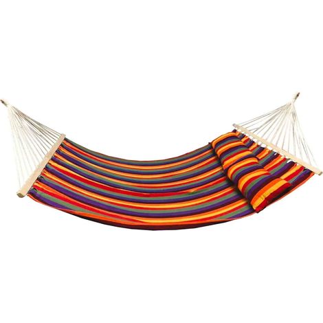You and me - Amaca Da Giardino 200x150 cm Con Asta di Sospensione Con Cuscino per Esterno in Cotone Multicolore