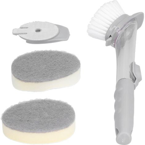 Distributeur de savon liquide à pression, brosse à vaisselle, brosse automatique pour lave-vaisselle et éponges (1/5)