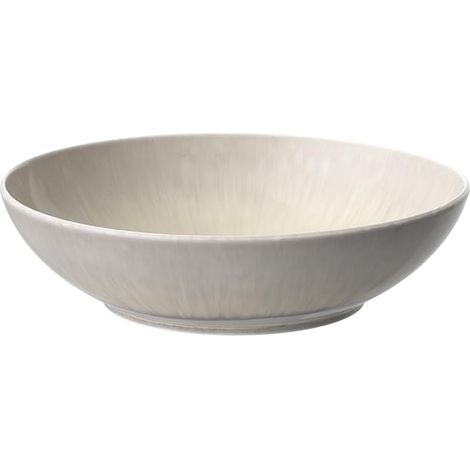 Grande assiette creuse, beige, en porcelaine (1/5)