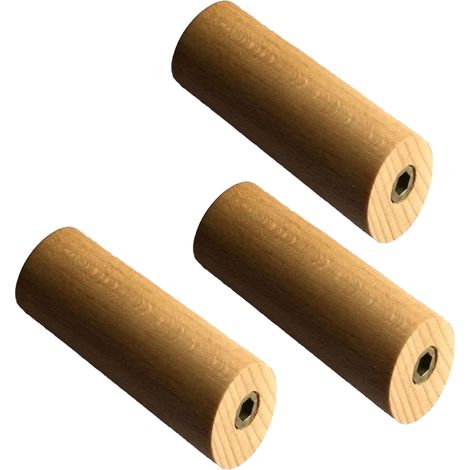 Lot de 3 patères murales en bois, style vintage innovant et robuste, pour vêtements de chambre ou porte d'entrée.