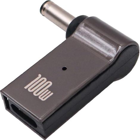 Adaptateur de Charge USB C vers DC pour Ordinateur Portable Femelle USB C vers mâle DC 4.5 x 3.0mm Jack pour Ordinateur Portable Del (1/5)