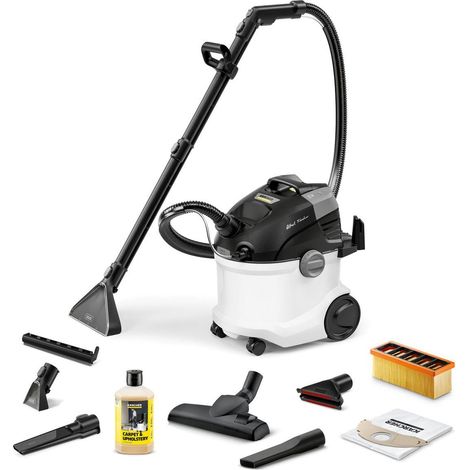 Injecteur-Extracteur SE 6, Flexible 2-en-1, Réservoirs Eau Propre/Sale : 4 l, Accessoires de Lavage et Suceurs pour Sol Dur, pour Meubles Rembourrés, pour Fentes, pour Fauteuils (1/5)