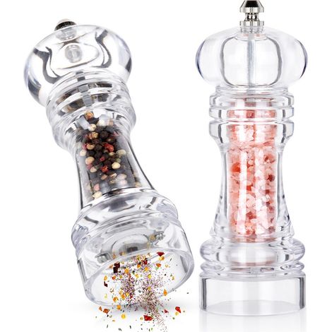 Salz und pfeffermuhlen set aus acryl 16 cm 2 teilig