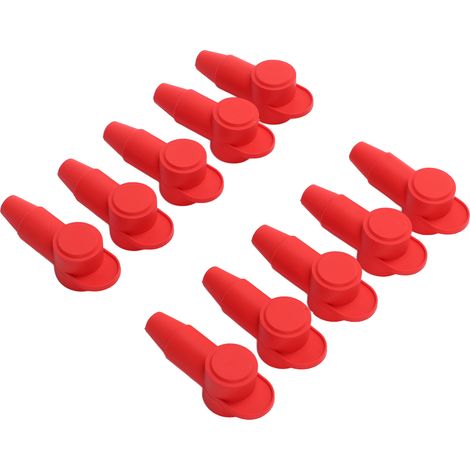 10 Stück rote Silikonkappen zum Schutz der Batteriepole von Lichtmaschinen (10-2 AWG) (1/5)