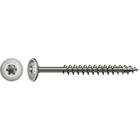 Spax Vis charpente tête disque Inox A2 8X160 Filetée sur 80 TORX T45-1 pièce