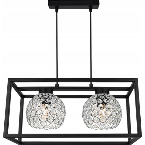 LAMPADA A SOSPENSIONE ELEGANTE GABBIA SFERA DI CRISTALLO (1/5)