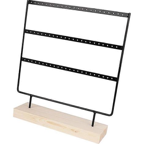Présentoir à bijoux pour boucles d'oreilles, grande capacité de rangement, compatible avec un usage domestique, noir, 31 x 27 x 7 cm, 1 pièce (1/4)