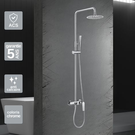 Colonne de Douche chromé anti-calcaire - Design Moderne et Économie d'eau - Kit Complet DELOS IMEX (1/5)