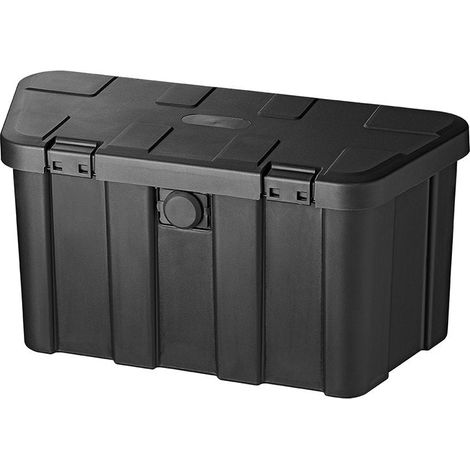 Coffre de rangement timon plastique 45l avec serrure a combinaison a chiffres (1/5)