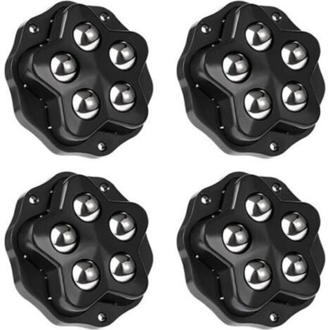 4 Pièces Roulettes Pivotantes Auto-adhésives, capacité 300KG, avec adhésif et vis, Petite Roulettes pour Meubles, Roue mobile universelle 360, roulette de meuble pour charges lourdes