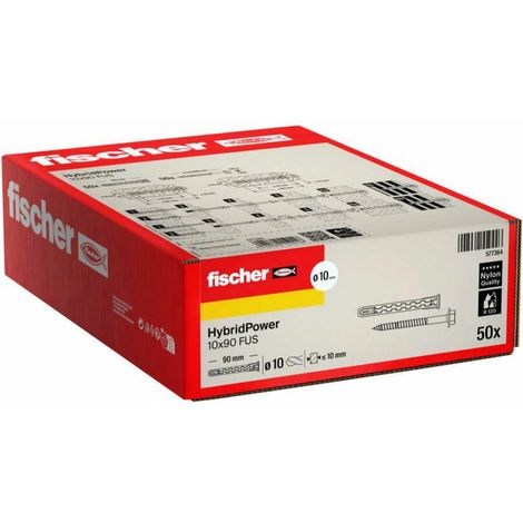 Fischer kołek hybridpower 10x90 /50szt. klucz ognioodporny