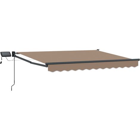 Maison Exclusive - Tenda retrattile manuale con LED Tortora (1/5)