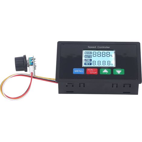 Contrôleur de vitesse pour moteur CC avec écran LCD intégré, contrôle de vitesse avant et arrière, 10-55 V CC (1/5)