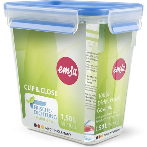 Emsa Contenitore Ermetico Clip and Close 1,6 Litri Coperchio con Guarnizione e Chiusura a Clip (1/4)