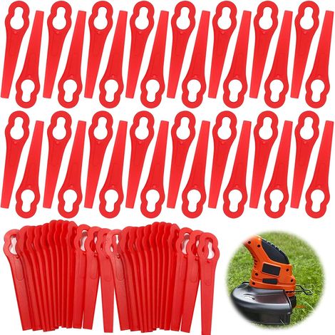 Lame De Taille-Herbe - En Plastique ABS - 80 mm x 20 mm - Pour Débroussailleuse Et Taille-Herbe - Lot De 100 Pièces (1/5)