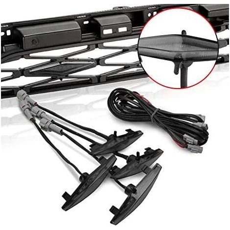 4-Pack Amber LED Grille Lights (Black) with Fuse and Instructions for 2014-2022 Toyota 4Runner TRD Pro Including SR5, TRD Off-Road, Limited, TRO Pro (1/5)