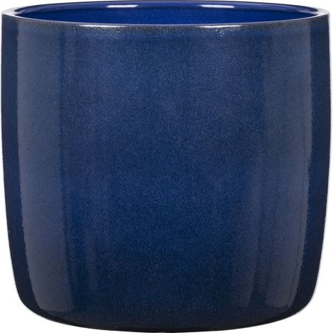 Scheurich Solido. Pot de fleurs en céramique. Couleur : Bleu mystique. 24.1 cm de diamètre. 21.9 cm de haut. 8.2 l Vol.