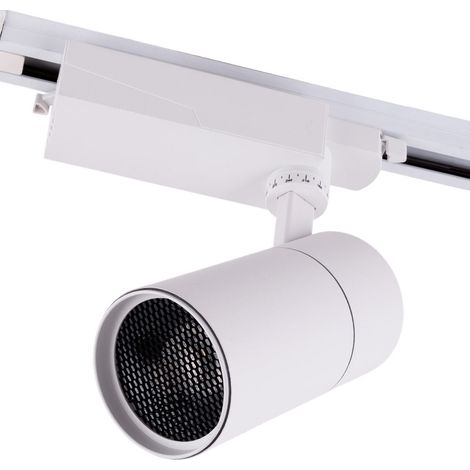 Foco de Carril LED  30W 2527Lm CRI90 2700ºK Monofásico 40.000H Antideslumbrante  [HO-FC-30W-AD-W-WW]