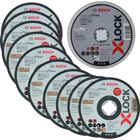 Bosch X-Lock Standard for Inox 10x125x1x22.23mm Straight Cutting