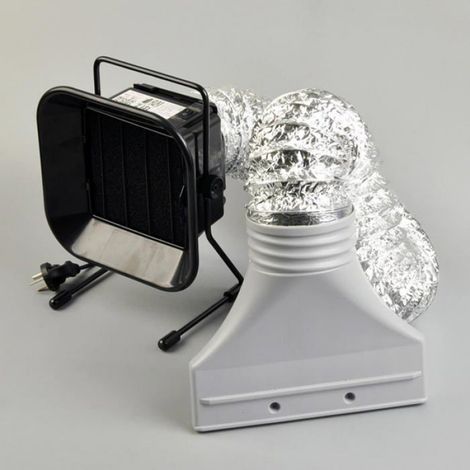 Kit Fenetre Climatiseur Mobile - Adaptateur Tuyau Echappement - Fenetre Plate - 25x22x10 cm - Plastique Gris Clair - Piece Unique (1/5)