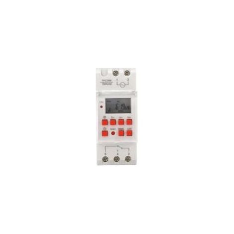 Crezuo 30A Digital-Timer für elektrische Warmwasserbereiter, 220 V, 1-Sekunden-Timer, LCD-Display, 35-mm-Schienenmontage (1/5)