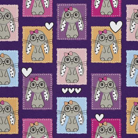 Tissu Oxford d'extérieur - Motif lapin à lunettes I DX654 (1/5)