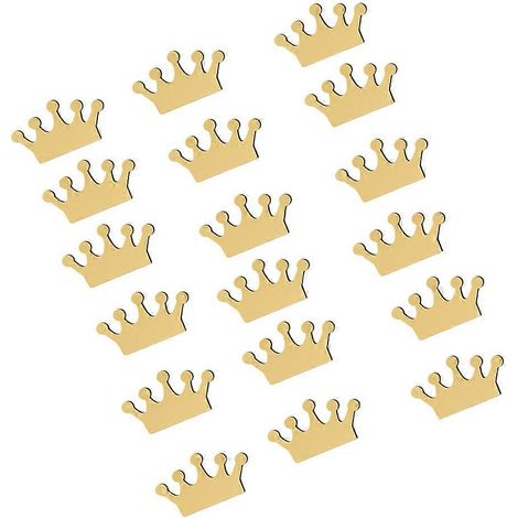 Ensemble de 18 stickers muraux 3D en forme de couronne dorée, compatibles avec la décoration murale (1/5)