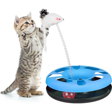Giostrina per gatti Relaxdays, colore azzurro, 7,5 x 23,5 cm (1/5)
