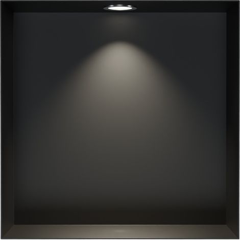 Wandnische Bernstein NT203010X Edelstahl randlos LED-Spot 20x30x10cm Schwarz 1x Spot Chrom