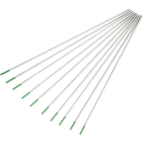 10 électrodes en tungstène pur WP à pointe verte pour soudage TIG AC 2,0 x 150 mm (1/5)