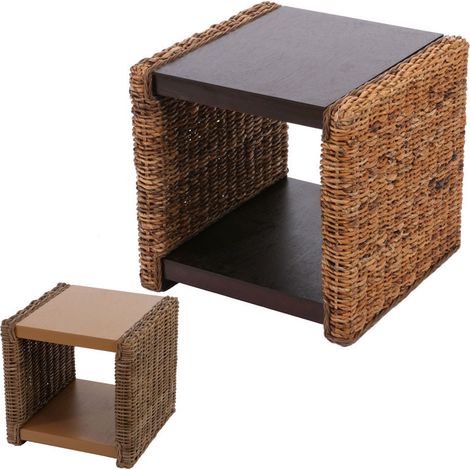 Table d'appoint chevet tabouret bout de canap Lucca rotin kubu lianes de bananier (1/5)