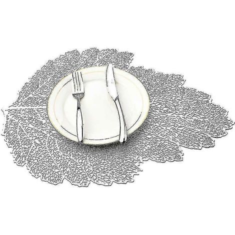Lot de 2 sets de table en vinyle, antidérapants et résistants à la chaleur, pour la cuisine et la maison. (1/3)