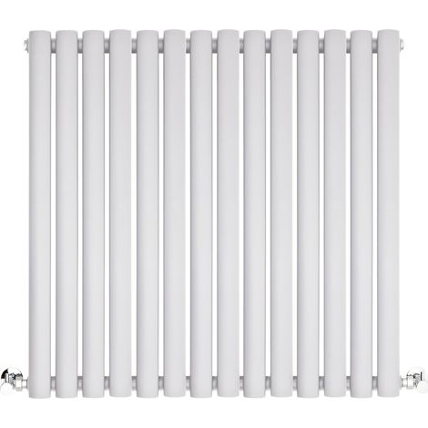 Hudson Reed – Radiateur horizontal acier 616W – H 60 x L 82,6 cm – Peinture époxy blanc RAL 9016 – Conçu pour chauffage central (1/5)