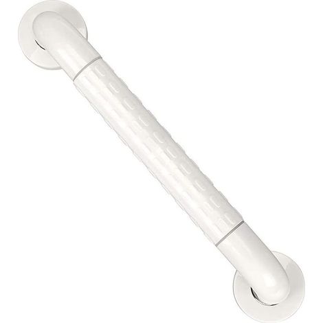 Barre d\\'appui WC Manche Mural INOX Poignée de Baignoire Porte Serviette - 400mm (Blanc) (1/5)