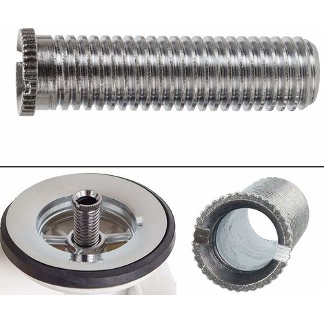 Vis pour Panier d'évier,Acier Inoxydable 45mm M12 Évier Panier Vis pour Bouchon de Crépine de Lavabo -Argent (1/4)