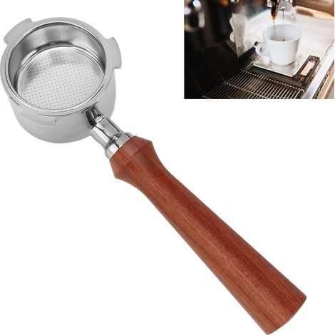 Filtro de café de acero inoxidable de 51 mm con 3 asas y mango de palisandro para DECICA ARTE EC0680 EC0685 EUPA SMAG KA5995 (1/5)