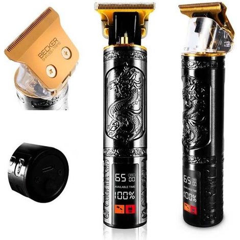 Becker - Dragon Black - Tondeuse Sans Fil Pour Cheveux Et Barbe Pour Homme Avec écran Led Noire (1/5)