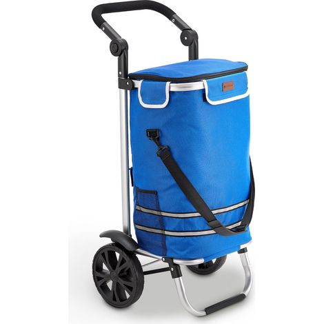 Carrello spesa 3in1 - capacità 56 L Blu scuro Carrello pieghevole per fare la spesa in tutta comodità (1/3)