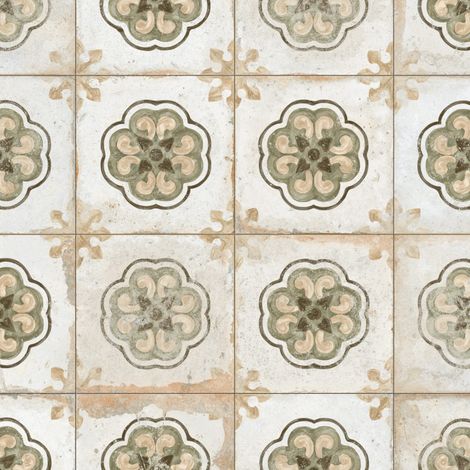 Carrelage Vintage effet Carreau ciment Multicolore Cirta 45x45x0,95 cm Velora - Sol et mur intérieur (vendu par carton de 1 m²) - RO'MA CARRELAGE